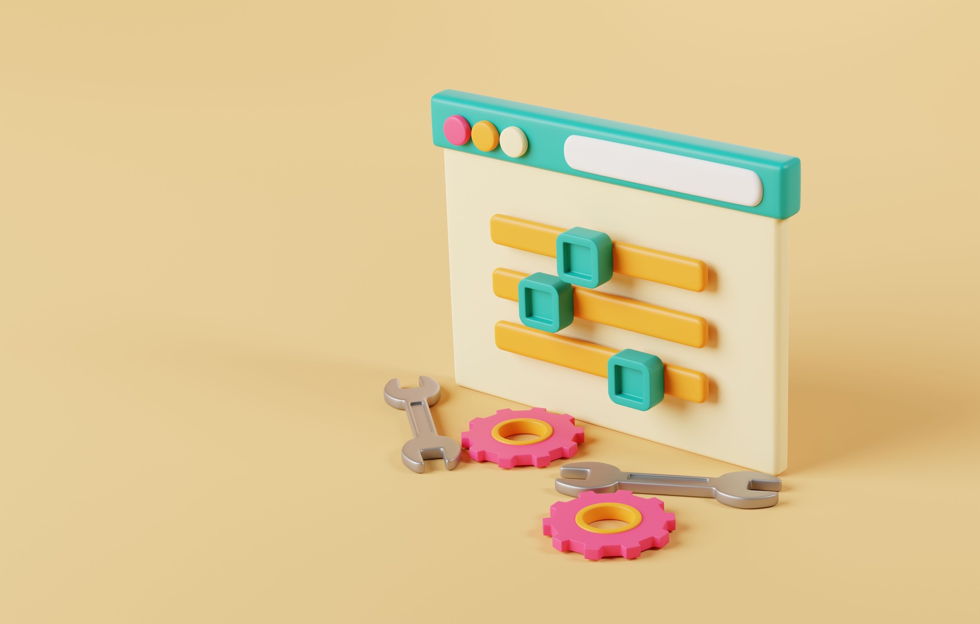 SEO Web Configuration in Stunning. 3D Render